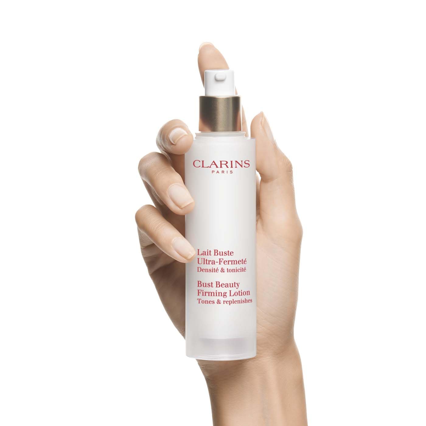 Clarins Bust Beauty Firming Lotion | Visibly Firms, Smoothes and Tones Skin on Bust and Décolleté | Hydrates and Softens | Lightweight and Fast Absorbing | All Skin Types | 1.7 Ounces