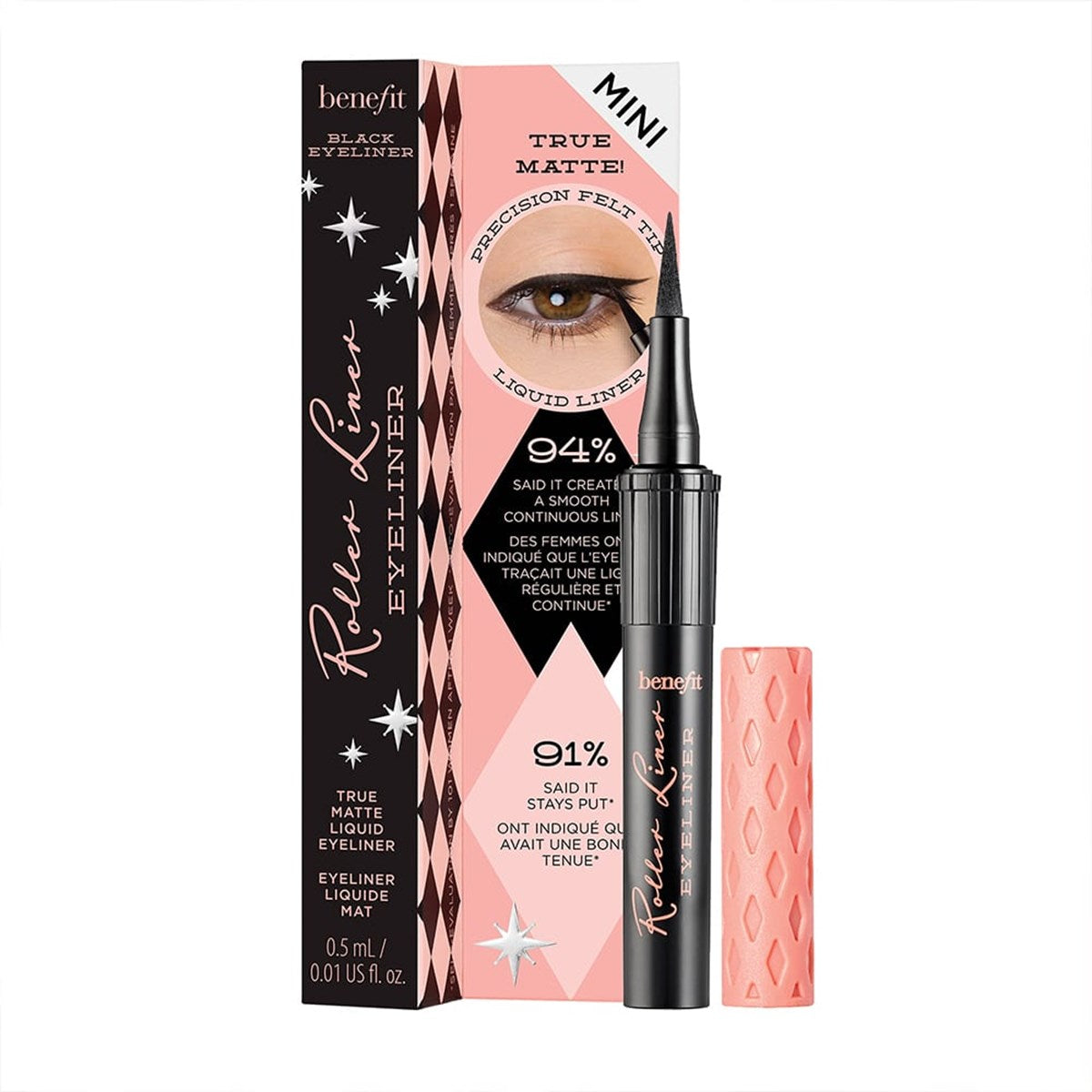 Benefit Roller Liner Liquid Eyeliner Travel Size Mini 0.5ml