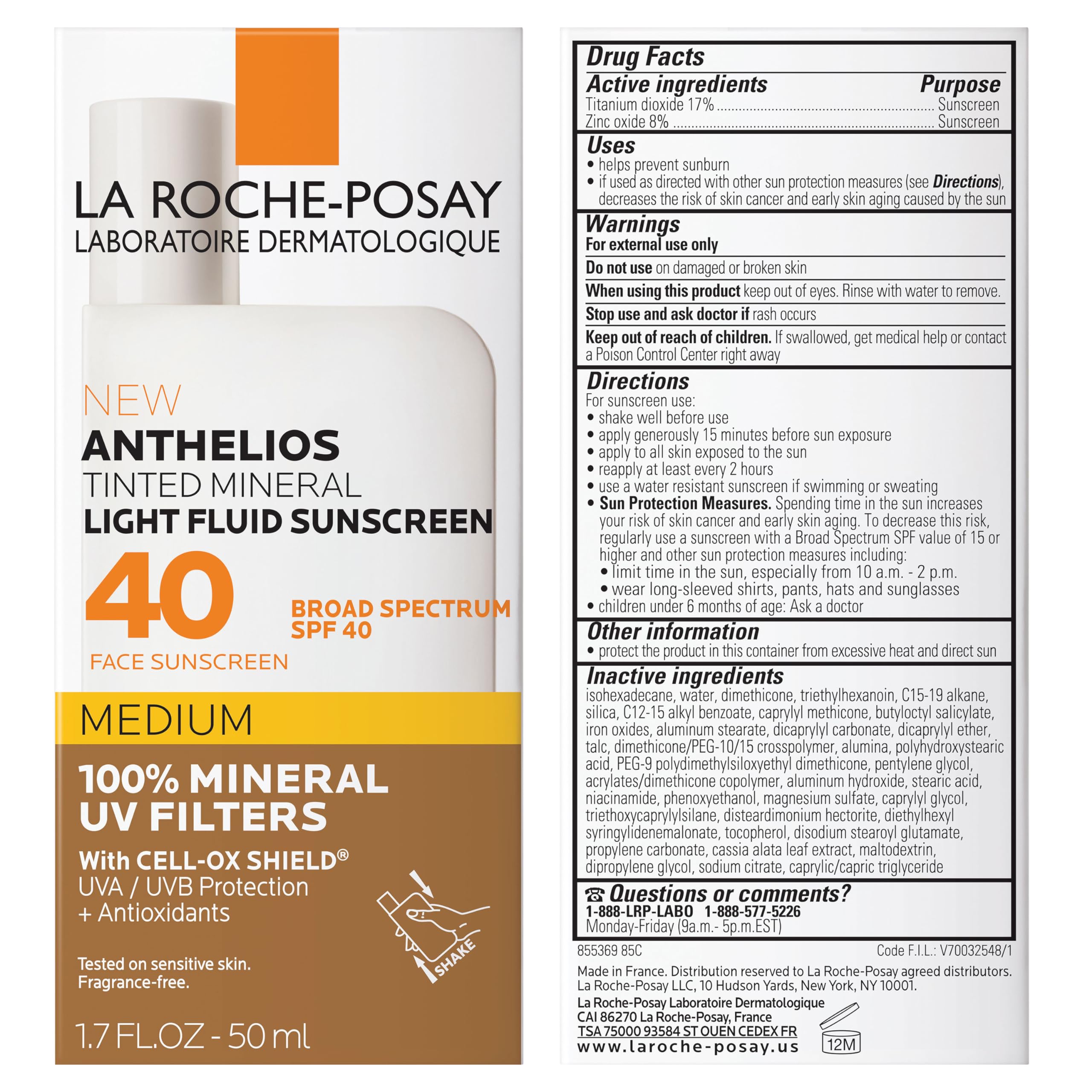 La Roche-Posay Anthelios UVmune 400 Tinted Fluid SPF50+ 50ml