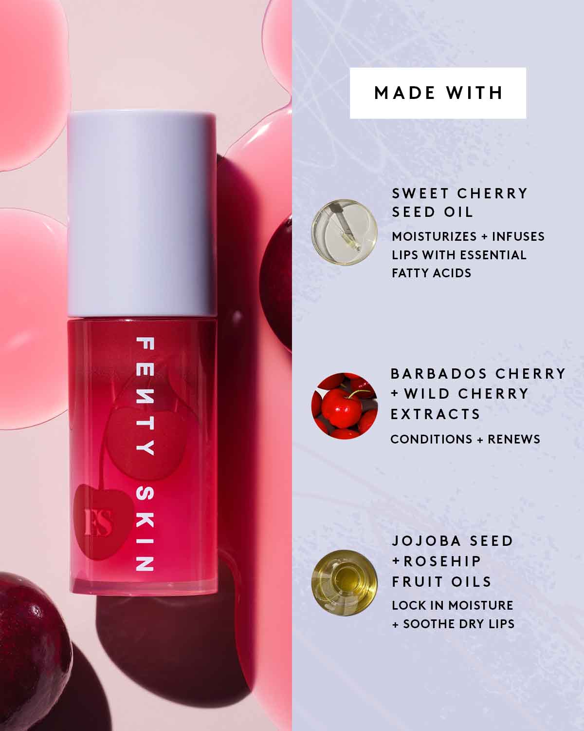 FENTY SKIN CHERRY TREAT CONDITIONING + STRENGTHENING LIP OIL - 5.6mL