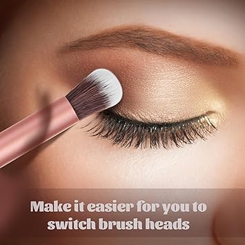 Double Ended Makeup Foundation Brushes 2-in-1 Make Up Brushes Eye Shadow Brush for Blending Liquid Foundation, Concealer Cream