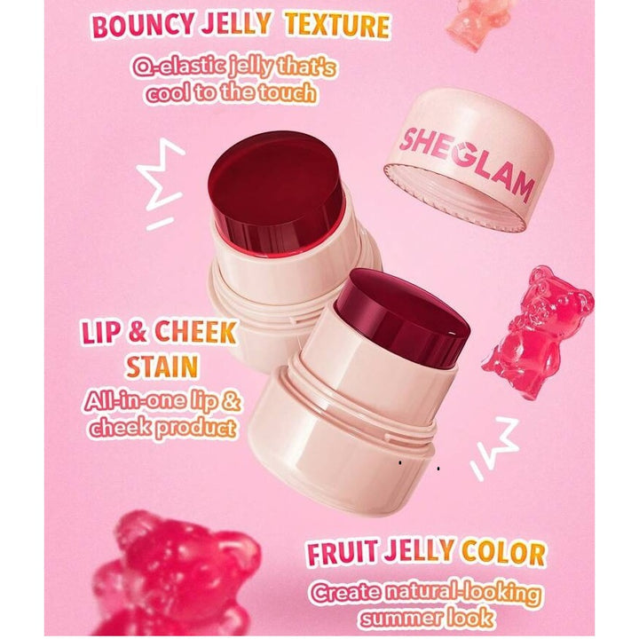 SHEGLAM Jelly-Licious Hydrating Lip & Blush Tint -10g Cheerio