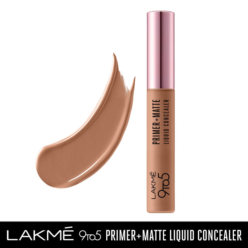 Lakme 9to5 Primer+Matte Liquid Concealer 34 Almond, 5.4 ml