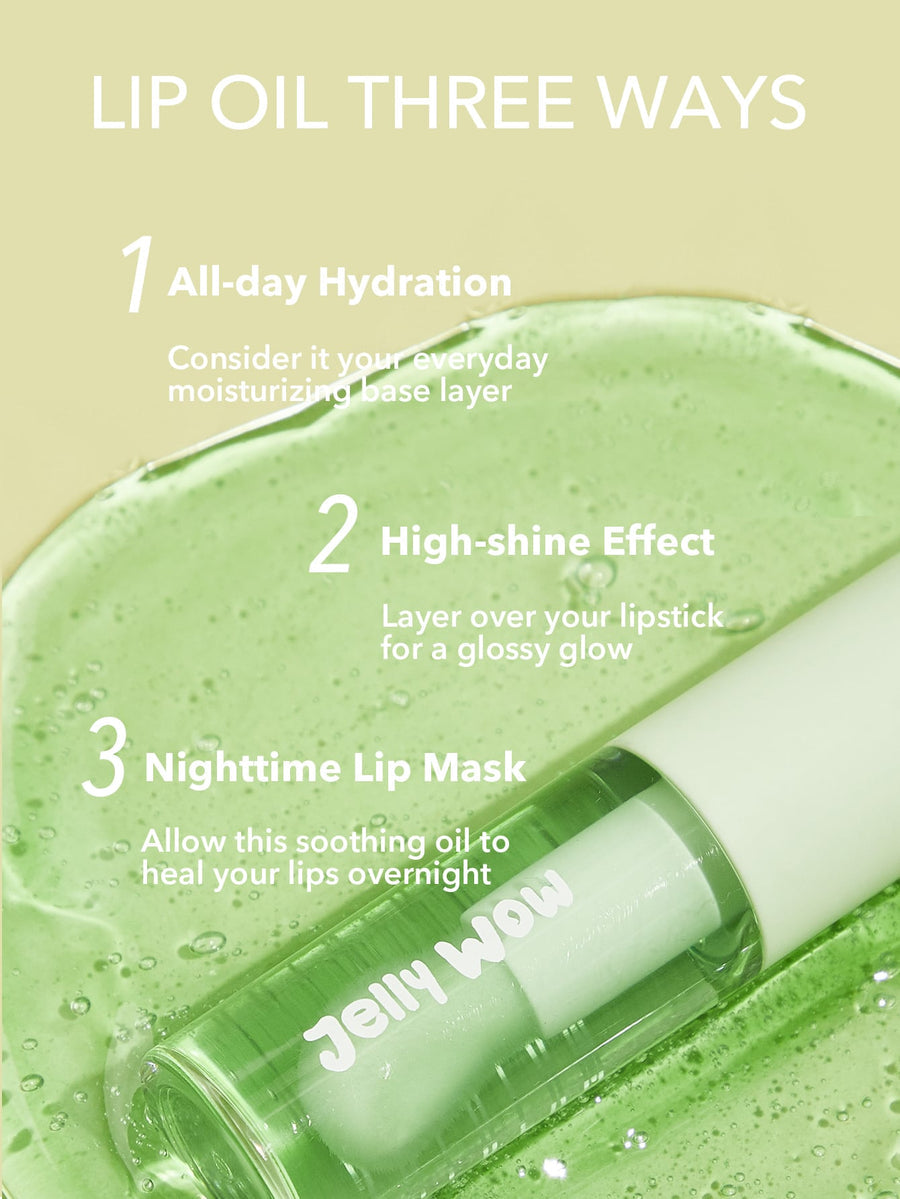 SHEGLAM JELLY WOW HYDRATING LIP OIL-GREEN APPLE ENVY (6GM)