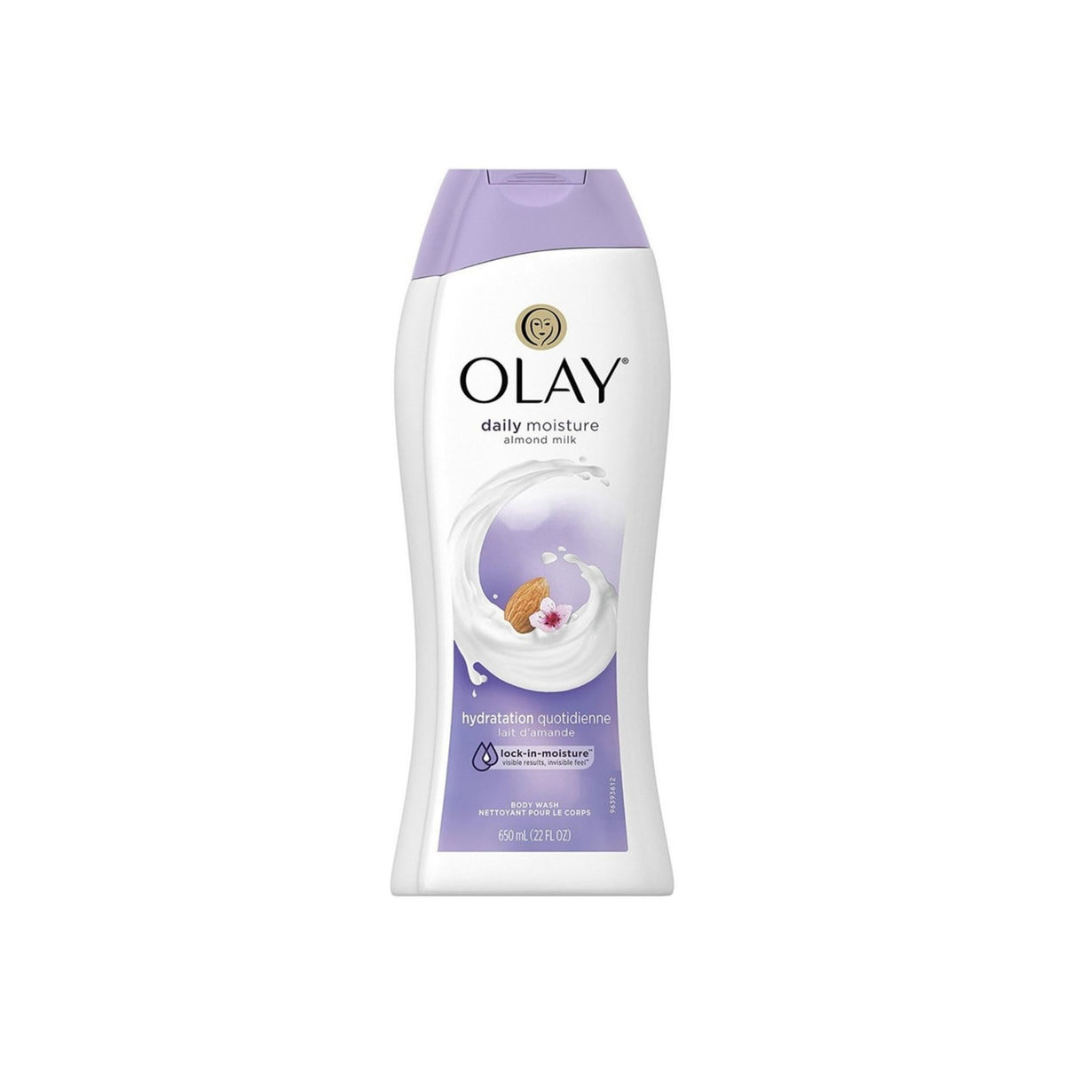 Olay Hydrating Clean Almond Milk Body Wash, White - 650ml