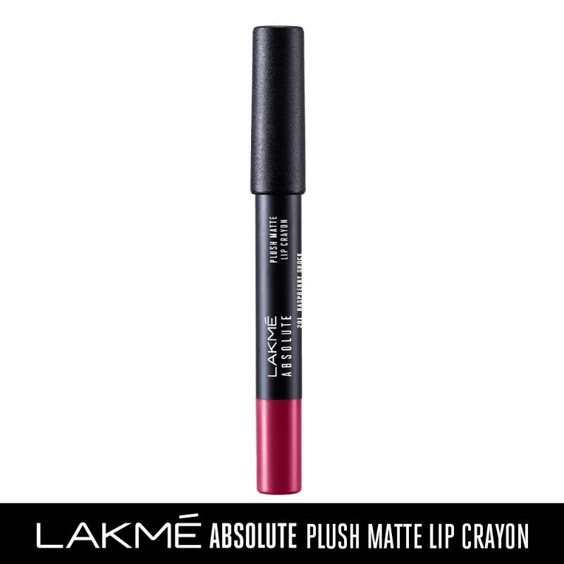 Lakme Absolute Plush Matte Lip Crayon 201 Raspberry Shock 2.8 g