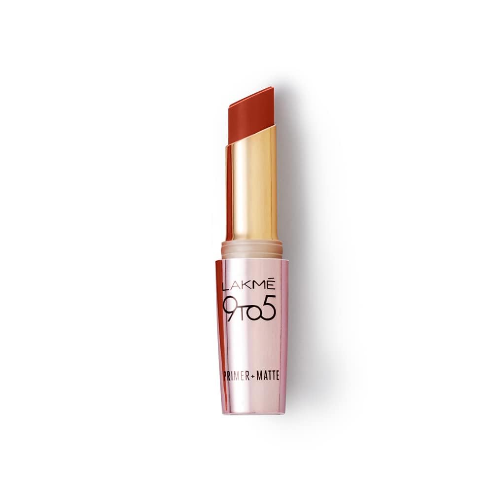 Lakme 9 To 5 Primer + Matte Lipstick Red Rust 3.6gm