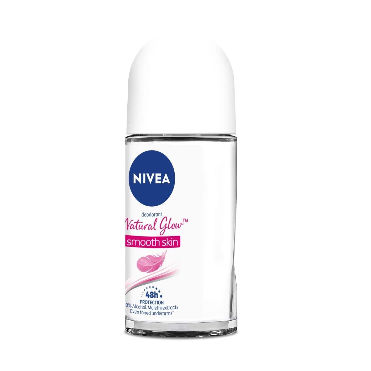 NIVEA Natural Glow Smooth Skin Deodorant Roll On for Women - 50ml