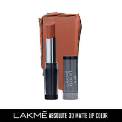 Lakme Absolute 3D Lipstick, British Brown - 3.6 g