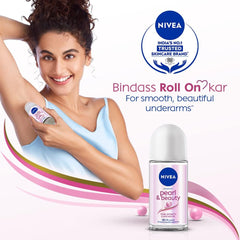 NIVEA Deodorant Roll On, Pearl & Beauty For Women - 50ml