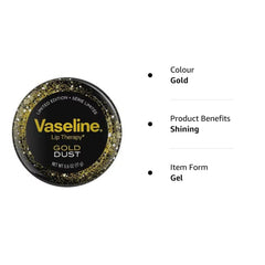 Vaseline Lip Therapy Gold Dust Lip Balm - 17G