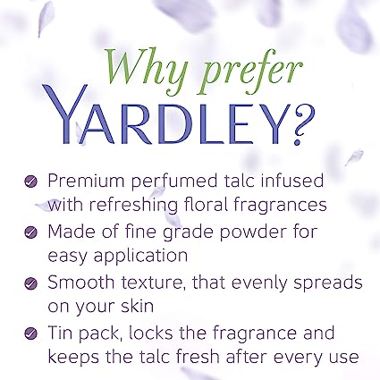 Yardley London English Lavender Perfumed Talc for Women - 100g