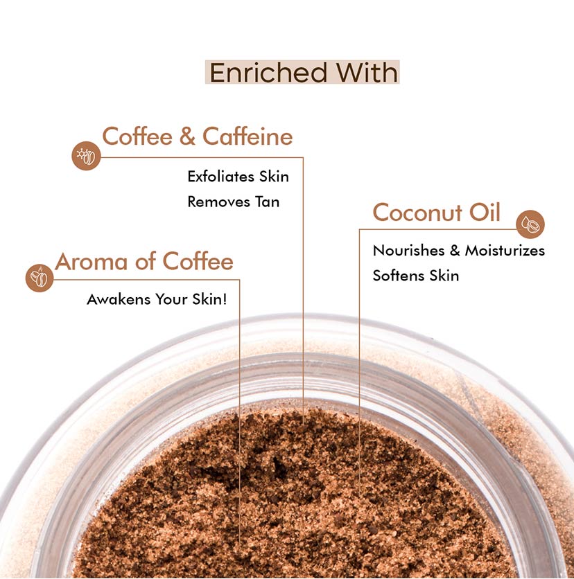 M Caffeine Coffee Body Scrub with Coconut - 100 g