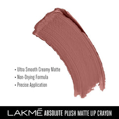 Lakme Absolute Plush Matte Lip Crayon 301 Iced Mocha 2.8 g