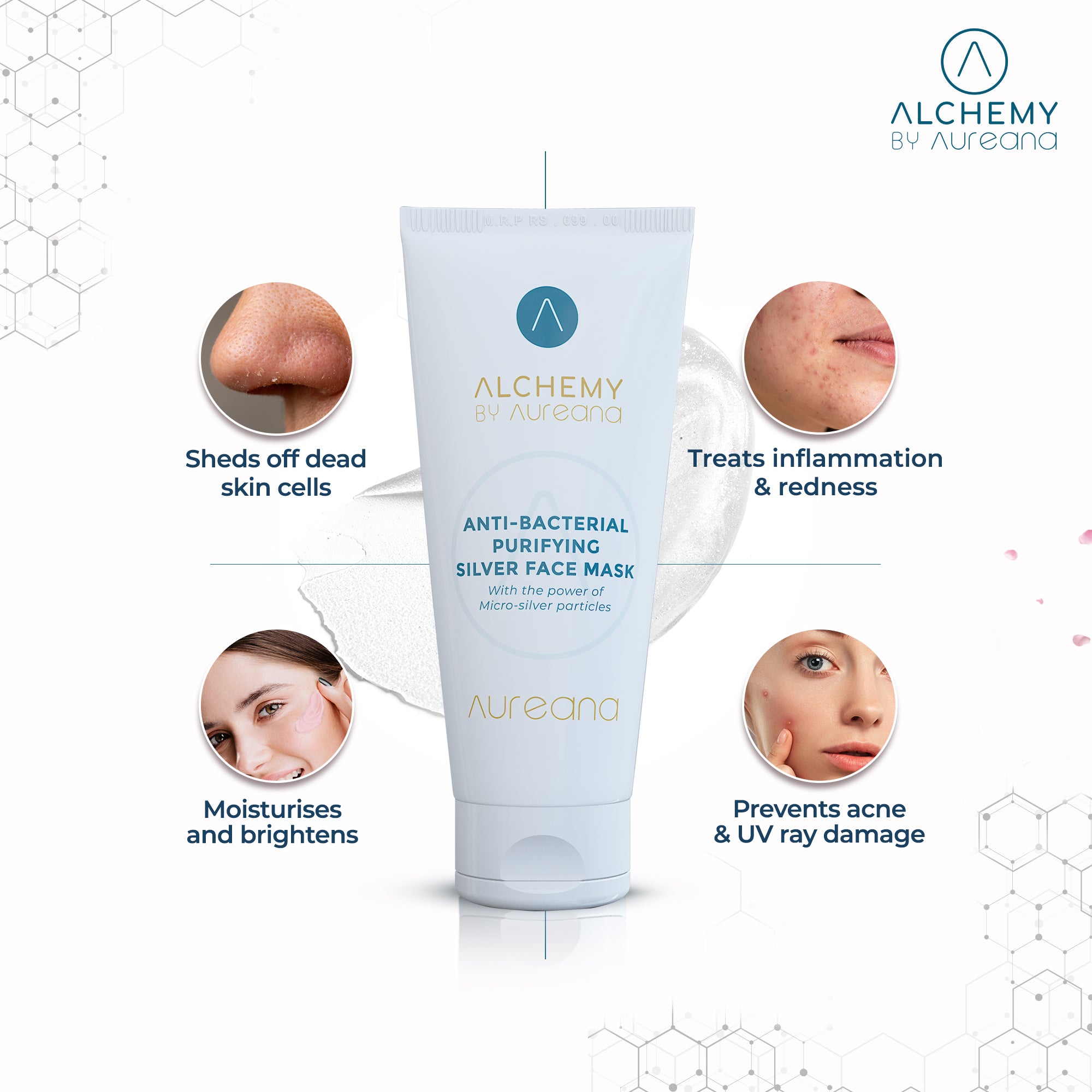 Alchemy By Aureana Antibacterial Purifying Silver Face Mask 50g