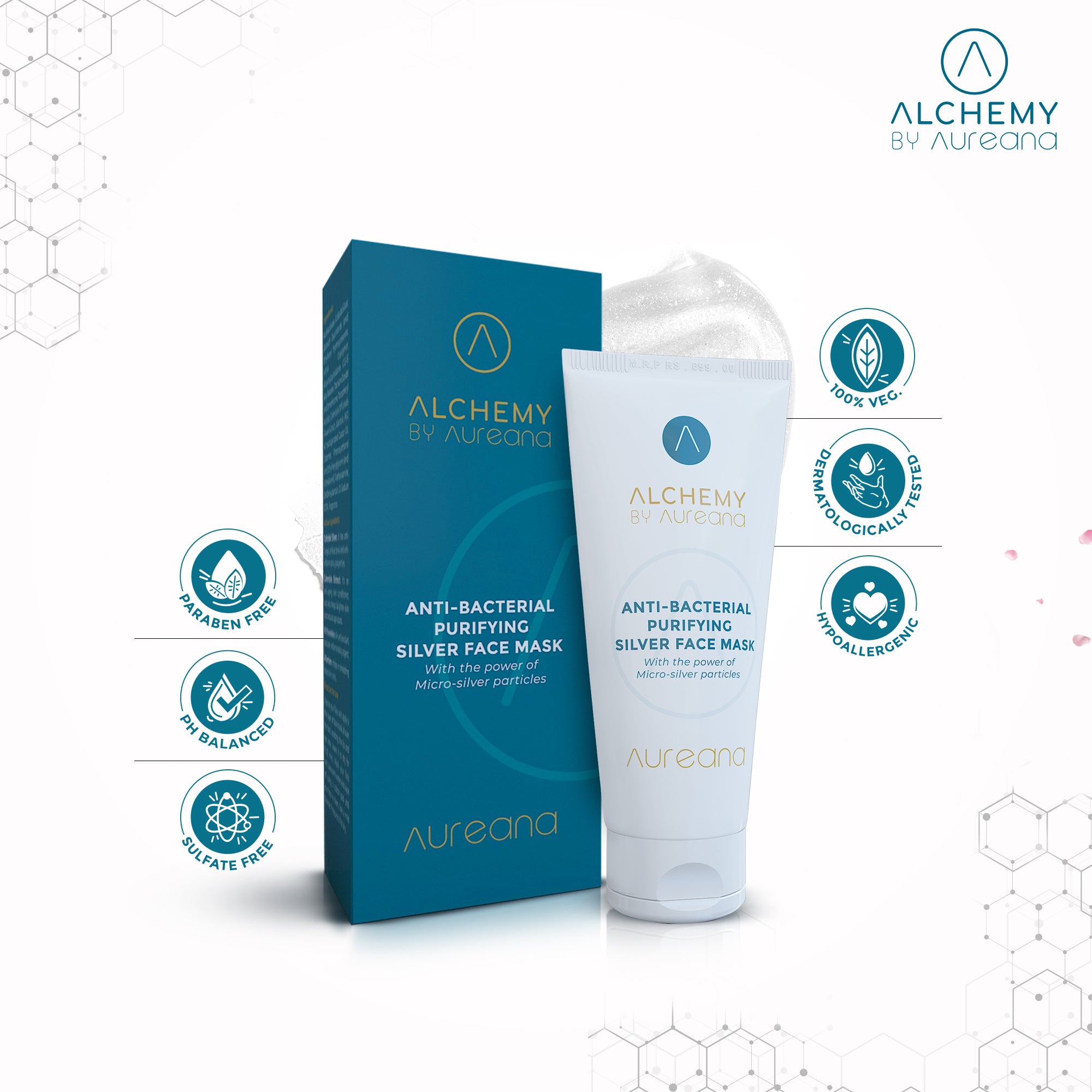 Alchemy By Aureana Antibacterial Purifying Silver Face Mask 50g